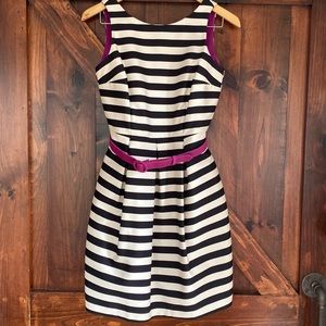 WHBM striped party dress with pockets, size 2